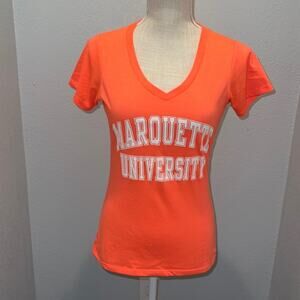 Champion Marquette University V Neck Short Sleeve T-Shirt - Size XS
